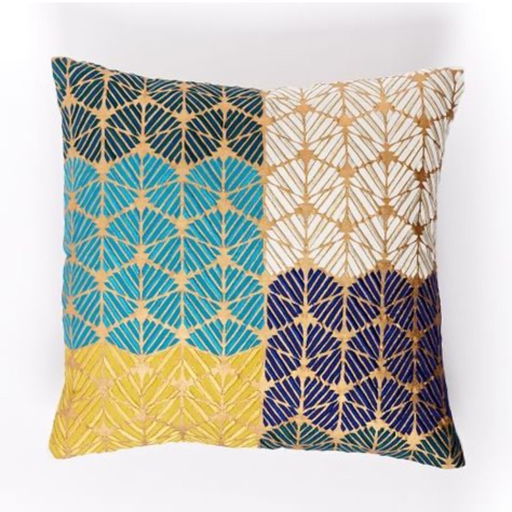 NWOT Set of‎ TWO Colorful Geometric Patterned Pillowcases